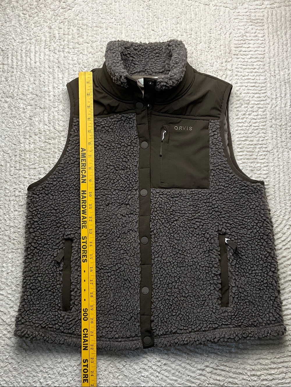 Orvis Mad River Snap Vest Raising Color Sherpa Fleece Women’s Style 3J3C Size S - Picture 4 of 11